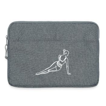 Fille de remise en forme - Sacoche pour ordinateur portable 15 pouces - gris chiné - Devant
