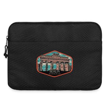 Brandenburger Tor Illustration, Berlin - Laptoptasche 15" - Schwarz - Vorne
