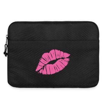 Smooch Rouge à lèvres rose Kiss Mark Love déclaration Tee - Sacoche pour ordinateur portable 15 pouces - noir - Devant