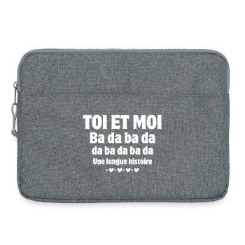 Hochzeitstag, aufrichtige Liebe, Liebende - Laptoptasche 15" - Grau meliert - Vorne