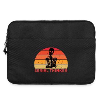 Penseur en série squelette Penser Rétro coucher de soleil - Sacoche pour ordinateur portable 15 pouces - noir - Devant