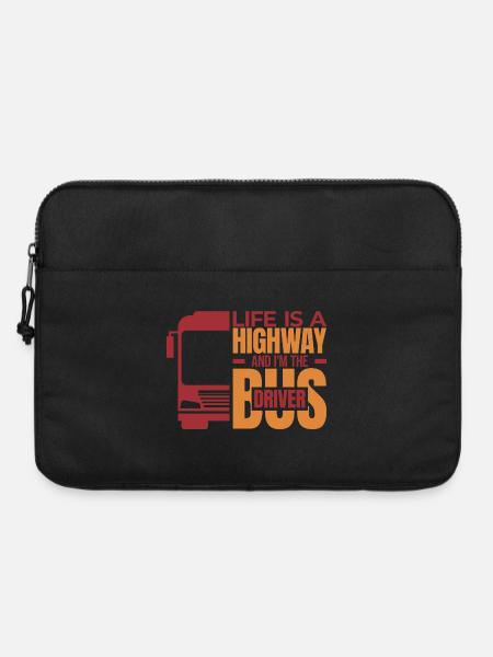Tiefgründiger Busfahrer Spruch - Laptoptasche 15" - Schwarz