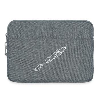Schwimmer Frau Zeichnung - Laptoptasche 15" - Grau meliert - Vorne