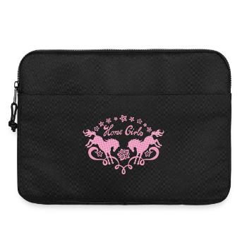 Fille de cheval - Sacoche pour ordinateur portable 15 pouces - noir - Devant
