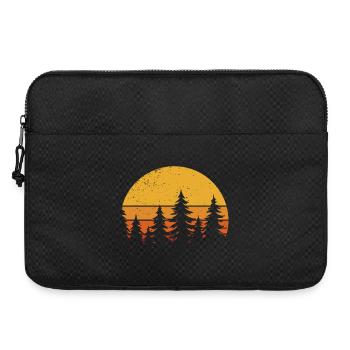 forest nature trees wilderness outdoor hiking - Laptop bag 15" - black - Front