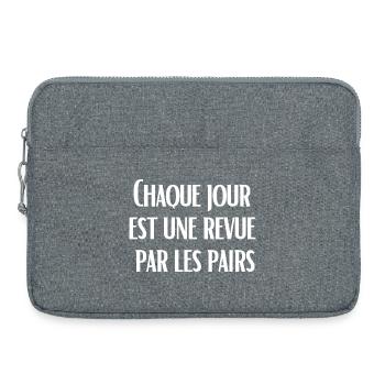 Chaque jour est une revue par les pairs - Sacoche pour ordinateur portable 15 pouces - gris chiné - Devant