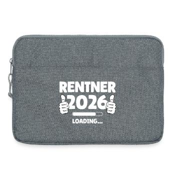 Rentner 2026 mit Daumen hoch Design - Laptoptasche 15" - Grau meliert - Vorne