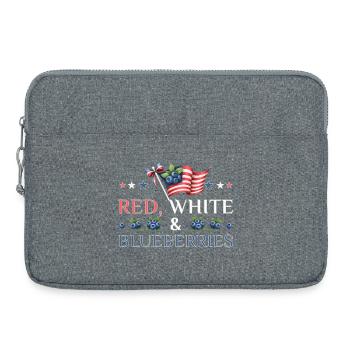Red White & Blueberries Patriotic Design - Laptoptasche 15" - Grau meliert - Vorne