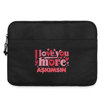 Askimsin (türkisch) - Ich liebe dich noch mehr  - Laptoptasche 15" - Schwarz - Vorne