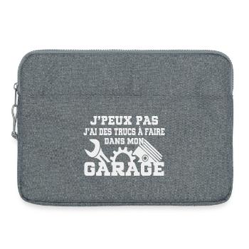 J’peux Pas J’ai Garage Humour Bricolage - Sacoche pour ordinateur portable 15 pouces - gris chiné - Devant