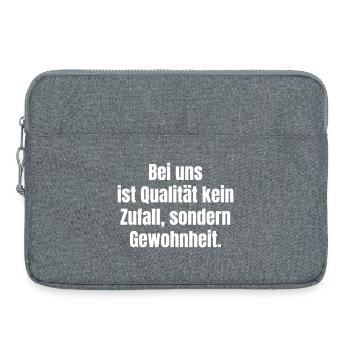 Qualität ist Gewohnheit in unserem Handwerk - Laptoptasche 15" - Grau meliert - Vorne
