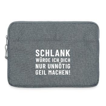 Slim I would only make you unnecessarily horny! - Laptop bag 15" - heather grey - Front