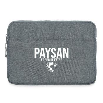 paysan et fier de l'être - Sacoche pour ordinateur portable 15 pouces - gris chiné - Devant