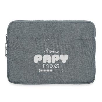 Promu Papy en 2027 cadeau futur Grand-Père humour - Sacoche pour ordinateur portable 15 pouces - gris chiné - Devant