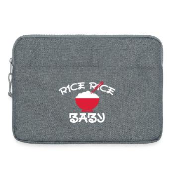 Design du Petit Bol Rouge Rice Rice - Sacoche pour ordinateur portable 15 pouces - gris chiné - Devant