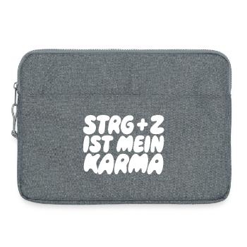 Strg+Z Karma – Strg+Z ist Karma - Laptoptasche 15" - Grau meliert - Vorne