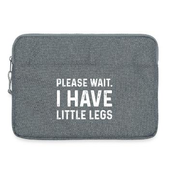 Humor Typography Saying Little Legs - Laptop bag 15" - heather grey - Front