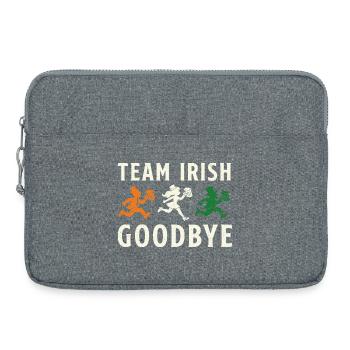 Team Irish Goodbye St Patrick’s Day - Laptop bag 15" - heather grey - Front