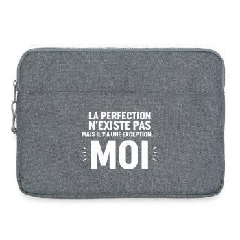 There is no such thing as perfection but there is a - Laptop bag 15" - heather grey - Front