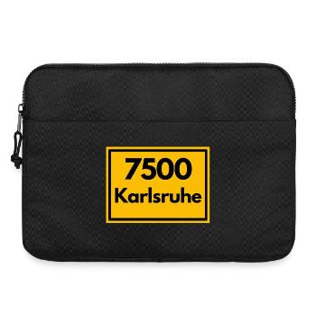 OLD POSTCODE ZIP CODE 7500 KARLSRUHE FÄCHERSTADT - Laptop bag 15" - black - Front