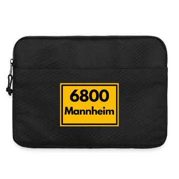 ALTE POSTLEITZAHL PLZ RETRO 6800 MANNHEIM Quadrate - Laptoptasche 15" - Schwarz - Vorne