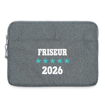 Friseur 2026 Ausbildung Lehre Frisör Meister Azubi - Laptoptasche 15" - Grau meliert - Vorne