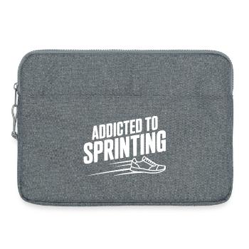 Addicted to Sprinting - Laptop bag 15" - heather grey - Front
