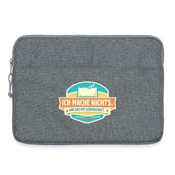 Doing nothing with passion - Laptop bag 15" - heather grey - Front
