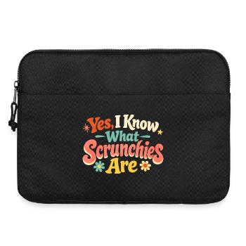 Ja, ich kenne Scrunchies | Girl Dad - Sacoche pour ordinateur portable 15 pouces - noir - Devant