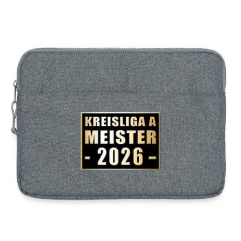 Meister der Kreisliga A 2026 - Laptoptasche 15" - Grau meliert - Vorne