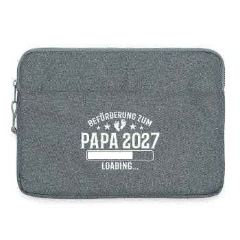 Annonce de grossesse future papa en 2027 - Sacoche pour ordinateur portable 15 pouces - gris chiné - Devant