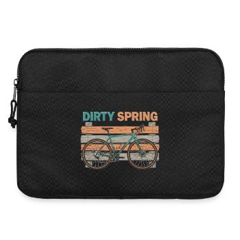 Schmutzige Feder-Risograph-Gravel-Rad-Kunst - Laptoptasche 15" - Schwarz - Vorne