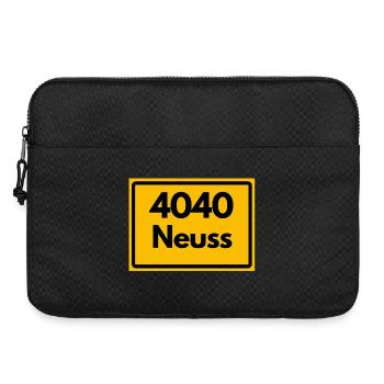ALTE POSTLEITZAHL PLZ RETRO 4040 STADT NEUSS  - Laptoptasche 15" - Schwarz - Vorne