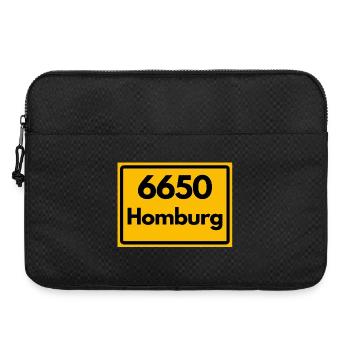 ALTE POSTLEITZAHL PLZ RETRO 6650 HOMBURG HEIMAT - Laptoptasche 15" - Schwarz - Vorne