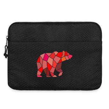 Geometrischer Bär aus Mosaik - Laptoptasche 15" - Schwarz - Vorne