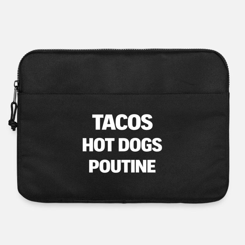 Tacos Hot Dogs Poutine - Laptoptasche 15" - Schwarz