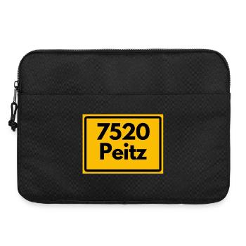 ALTE POSTLEITZAHL PLZ RETRO 7520 PEITZ - Laptoptasche 15" - Schwarz - Vorne