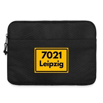 7021 LEIPZIG DDR RETRO HEIMATSTOLZ  OSTALGIE - Laptoptasche 15" - Schwarz - Vorne