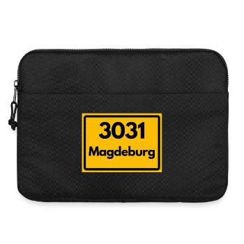 3031 MAGDEBURG DDR RETRO HEIMATSTOLZ  OSTALGIE - Laptoptasche 15" - Schwarz - Vorne