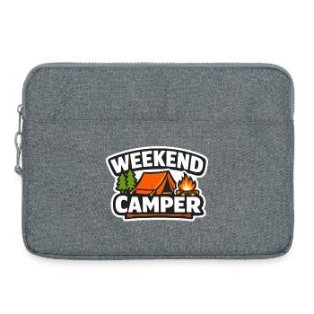 Tente et Feu de Campeurs du Week-End - Sacoche pour ordinateur portable 15 pouces - gris chiné - Devant