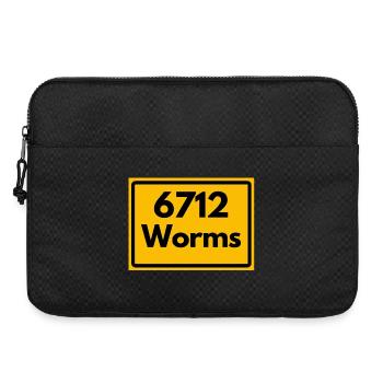 OLD POSTCODE 6712 ZIP 67547 WORMS RP - Laptop bag 15" - black - Front