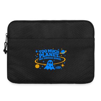 Too Much Planet | Not Enough Space | Electric Blue - Laptop bag 15" - black - Front