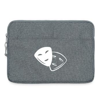 Mask Laughing CryIng Feelings Comedy Tragedy - Laptop bag 15" - heather grey - Front