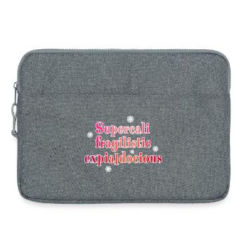 Supercalifragilistic - Sacoche pour ordinateur portable 15 pouces - gris chiné - Devant