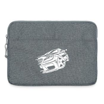 Auto Autoliebhaber Sportauto Rennfahrer Autofahrer - Laptoptasche 15" - Grau meliert - Vorne
