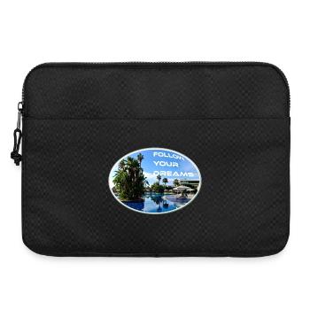 Rêves Vacances Suivre Soleil Plage Palmiers - Sacoche pour ordinateur portable 15 pouces - noir - Devant
