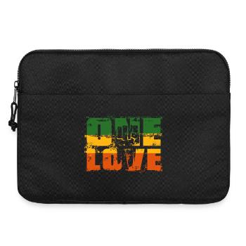 Bannière rastafari One Love - Sacoche pour ordinateur portable 15 pouces - noir - Devant