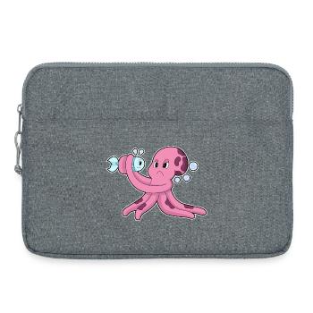 Poisson poulpe - Sacoche pour ordinateur portable 15 pouces - gris chiné - Devant