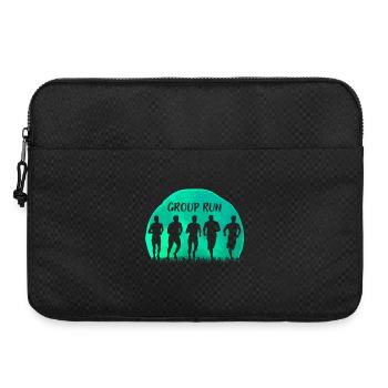 Group Run Group run in a team with grass and moon - Laptop bag 15" - black - Front