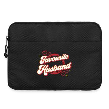 Favourite Husband | Colors changeable - Laptop bag 15" - black - Front